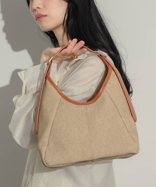 NEUNA（ヌナ）の「バイカラー2wayバッグ（ハンドバッグ・レディース・ブルー/ベージュ・FREE）」の2枚目の写真