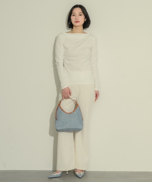 NEUNA（ヌナ）の「バイカラー2wayバッグ（ハンドバッグ・レディース・ブルー/ベージュ・FREE）」の5枚目の写真