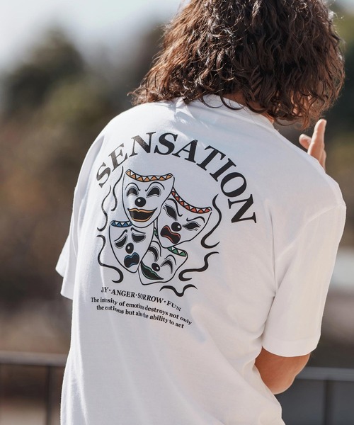 CAMBIO(カンビオ)の「mt9559-プリントT_Sensation Tシャツ(Tシャツ/カットソー・メンズ・ホワイト/サンドベージュ/ライトオリーブ・S/M/L/XL)」の1枚目の写真