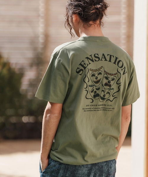 CAMBIO(カンビオ)の「mt9559-プリントT_Sensation Tシャツ(Tシャツ/カットソー・メンズ・ホワイト/サンドベージュ/ライトオリーブ・S/M/L/XL)」の3枚目の写真