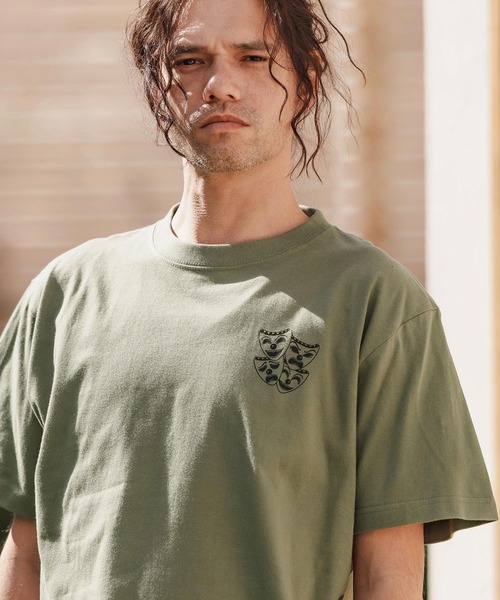 CAMBIO(カンビオ)の「mt9559-プリントT_Sensation Tシャツ(Tシャツ/カットソー・メンズ・ホワイト/サンドベージュ/ライトオリーブ・S/M/L/XL)」の6枚目の写真