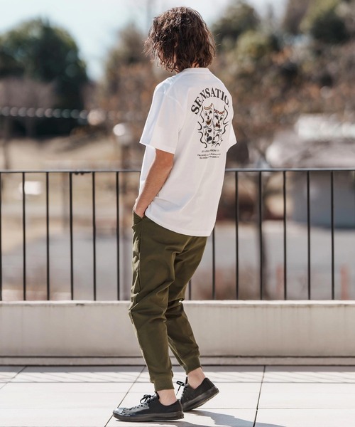 CAMBIO(カンビオ)の「mt9559-プリントT_Sensation Tシャツ(Tシャツ/カットソー・メンズ・ホワイト/サンドベージュ/ライトオリーブ・S/M/L/XL)」の14枚目の写真