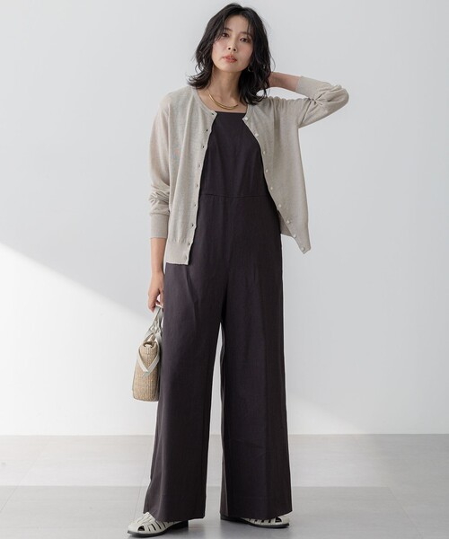 23区（ニジュウサンク）の「【Oggi6月号掲載】ピュアリネンハイゲージ カーディガン（カーディガン/ボレロ・レディース・ベージュ系/ローズ系/ブラック系・38/40）」の14枚目の写真