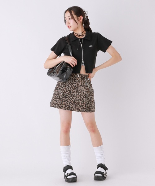 repipi armario(レピピ アルマリオ)の「カーゴミニスカート(スカート・キッズ・ブラック系その他/ブルー系その他/レオパード・LARGE/MEDIUM/SMALL)」の8枚目の写真