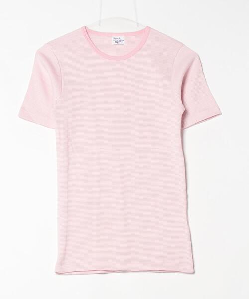 MILLER(ミラー)の「Miller/ミラー H/S Crew Tee クルーネック ハーフスリーブT(Tシャツ/カットソー・レディース・ピンク/その他1/ネイビー/チャコールグレー/アイボリー/ブラック・F)」の11枚目の写真