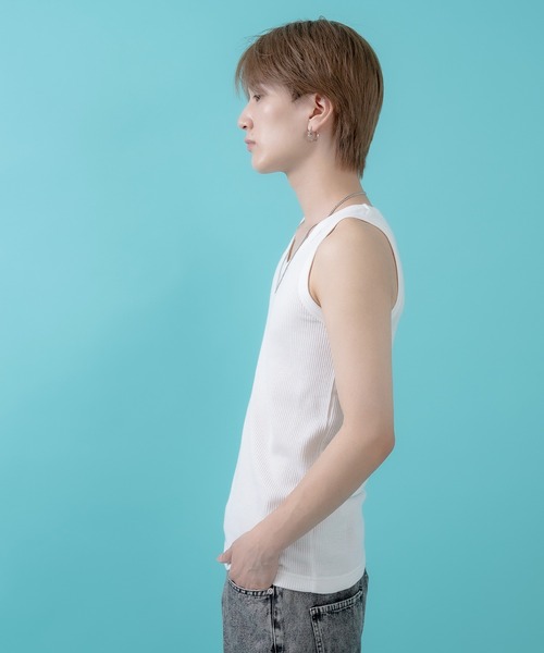 SIDEWAY STANCE(サイドウェイスタンス)の「【SIDEWAY STANCE】ワッフル タンクトップ(タンクトップ・メンズ・ホワイト/ブラック/杢グレー・SMALL/MEDIUM/LARGE/X-LARGE)」の4枚目の写真