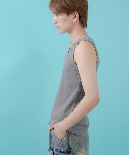 SIDEWAY STANCE(サイドウェイスタンス)の「【SIDEWAY STANCE】ワッフル タンクトップ(タンクトップ・メンズ・ホワイト/ブラック/杢グレー・SMALL/MEDIUM/LARGE/X-LARGE)」の11枚目の写真