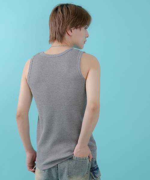 SIDEWAY STANCE(サイドウェイスタンス)の「【SIDEWAY STANCE】ワッフル タンクトップ(タンクトップ・メンズ・ホワイト/ブラック/杢グレー・SMALL/MEDIUM/LARGE/X-LARGE)」の12枚目の写真