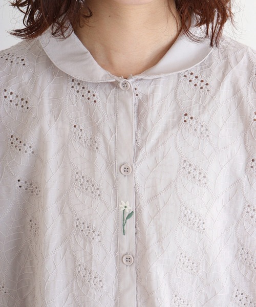 Emago(イマゴ)の「EMAGO 透かし刺繍シャツ(シャツ/ブラウス・レディース・ラベンダー/グレー/グリーン・FREE)」の21枚目の写真