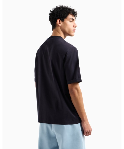 ARMANI EXCHANGE（アルマーニエクスチェンジ）の「【A|X アルマーニ エクスチェンジ】ロールアップスリーブ×AXロゴ 半袖クルーネックトップス（Tシャツ/カットソー・メンズ・ホワイト/ダークネイビー・LARGE/MEDIUM/SMALL/X-LARGE/XX-LARGE/X-SMALL）」の3枚目の写真