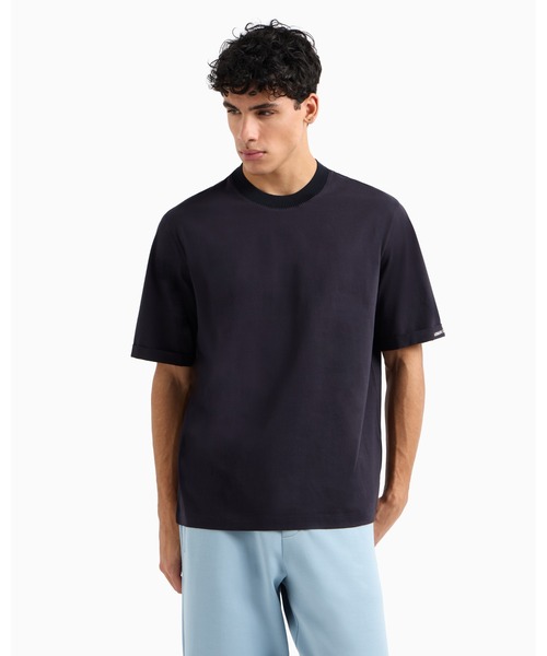 ARMANI EXCHANGE（アルマーニエクスチェンジ）の「【A|X アルマーニ エクスチェンジ】ロールアップスリーブ×AXロゴ 半袖クルーネックトップス（Tシャツ/カットソー・メンズ・ホワイト/ダークネイビー・LARGE/MEDIUM/SMALL/X-LARGE/XX-LARGE/X-SMALL）」の6枚目の写真