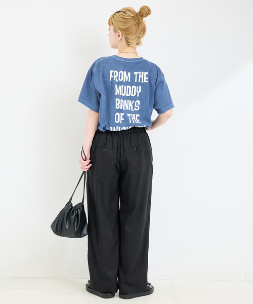 B.C STOCK（ベーセーストック）の「《追加2》手洗い可 / セルロースワイドパンツ（スラックス・レディース・ブラック/ベージュ系その他/カーキ/ブルー系その他・FREE）」の21枚目の写真