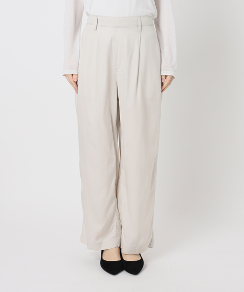 B.C STOCK（ベーセーストック）の「《追加2》手洗い可 / セルロースワイドパンツ（スラックス・レディース・ブラック/ベージュ系その他/カーキ/ブルー系その他・FREE）」の11枚目の写真