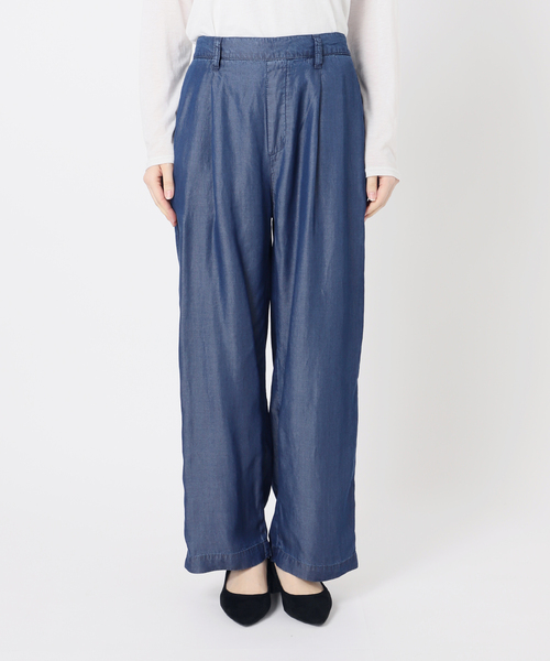 B.C STOCK（ベーセーストック）の「《追加2》手洗い可 / セルロースワイドパンツ（スラックス・レディース・ブラック/ベージュ系その他/カーキ/ブルー系その他・FREE）」の15枚目の写真