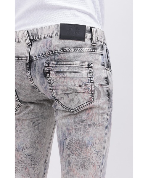 TORNADO MART（トルネードマート）の「ｱﾆﾏﾙｲﾝｸｼﾞｪｯﾄﾍﾞﾙﾎﾞﾄﾑ（デニムパンツ・メンズ・ブラック/グレー・S/LL/L/M）」の8枚目の写真