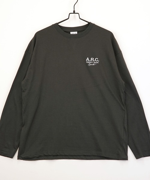 Burner(バーナー)の「【GROOVY STORE】ワイドシルエット刺繍ロングスリーブTシャツ(Tシャツ/カットソー・メンズ・ブラック系その他2/ホワイト系その他2/ブラック系その他3/ダークグリーン/ブルー/ホワイト/ホワイト系その他3/ライトブラック/ブラウン/スミクロ/モカ・M/L/LL)」の6枚目の写真