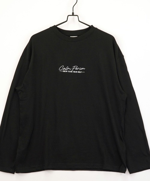 Burner(バーナー)の「【GROOVY STORE】ワイドシルエット刺繍ロングスリーブTシャツ(Tシャツ/カットソー・メンズ・ブラック系その他2/ホワイト系その他2/ブラック系その他3/ダークグリーン/ブルー/ホワイト/ホワイト系その他3/ライトブラック/ブラウン/スミクロ/モカ・M/L/LL)」の8枚目の写真