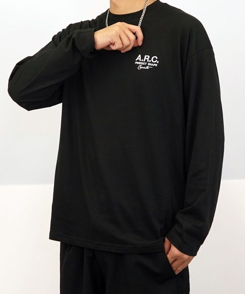 Burner(バーナー)の「【GROOVY STORE】ワイドシルエット刺繍ロングスリーブTシャツ(Tシャツ/カットソー・メンズ・ブラック系その他2/ホワイト系その他2/ブラック系その他3/ダークグリーン/ブルー/ホワイト/ホワイト系その他3/ライトブラック/ブラウン/スミクロ/モカ・M/L/LL)」の17枚目の写真