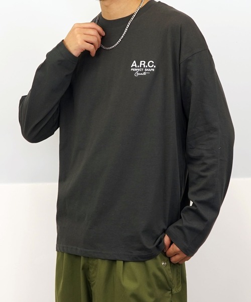 Burner(バーナー)の「【GROOVY STORE】ワイドシルエット刺繍ロングスリーブTシャツ(Tシャツ/カットソー・メンズ・ブラック系その他2/ホワイト系その他2/ブラック系その他3/ダークグリーン/ブルー/ホワイト/ホワイト系その他3/ライトブラック/ブラウン/スミクロ/モカ・M/L/LL)」の18枚目の写真