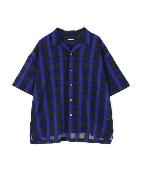 ブラウス シャツ DankeSchon/ダンケシェーン/TENCEL OPENCOLLAR SSH レディース メンズ セール】DankeSchon/ダンケシェーン/SIZZLE CHECK S/S SHIRTS