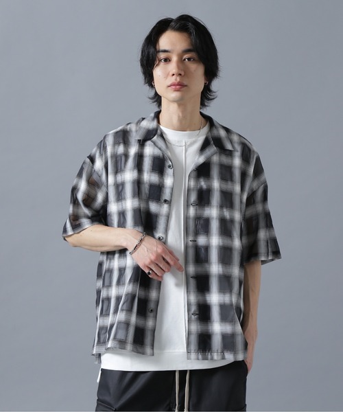 DANKE SCHON(ダンケシェーン)の「DankeSchon/ダンケシェーン/SIZZLE CHECK S/S SHIRTS(シャツ/ブラウス・メンズ・ブルー/ブラック・F)」の2枚目の写真