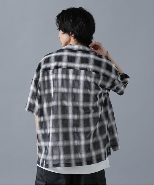 DANKE SCHON(ダンケシェーン)の「DankeSchon/ダンケシェーン/SIZZLE CHECK S/S SHIRTS(シャツ/ブラウス・メンズ・ブルー/ブラック・F)」の4枚目の写真