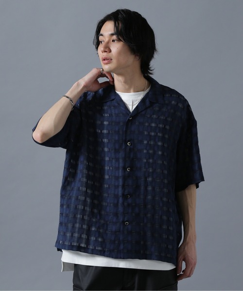 DANKE SCHON(ダンケシェーン)の「DankeSchon/ダンケシェーン/SIZZLE CHECK S/S SHIRTS(シャツ/ブラウス・メンズ・ブルー/ブラック・F)」の7枚目の写真