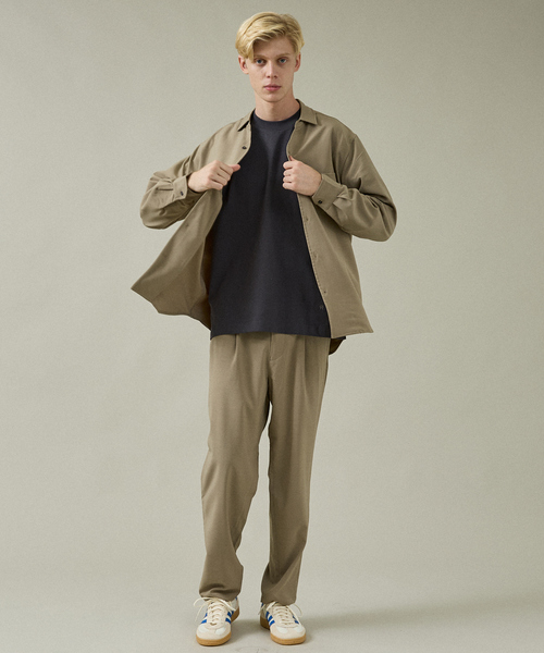 ABAHOUSE(アバハウス)の「【セットアップ対応】Vネック スキッパー シャツ / イージーケア / ストレッチ(シャツ/ブラウス・メンズ・ベージュ/ネイビー/ブラック・44/46/48)」の10枚目の写真