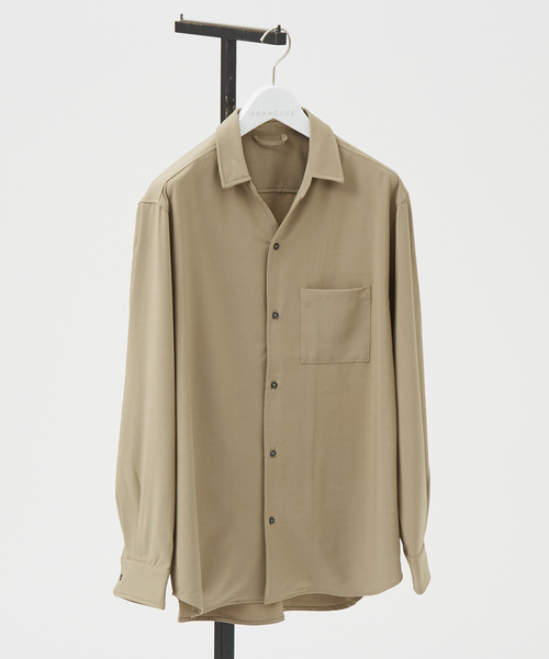 ABAHOUSE(アバハウス)の「【セットアップ対応】Vネック スキッパー シャツ / イージーケア / ストレッチ(シャツ/ブラウス・メンズ・ベージュ/ネイビー/ブラック・44/46/48)」の11枚目の写真