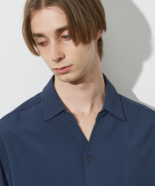 ABAHOUSE(アバハウス)の「【セットアップ対応】Vネック スキッパー シャツ / イージーケア / ストレッチ(シャツ/ブラウス・メンズ・ベージュ/ネイビー/ブラック・44/46/48)」の14枚目の写真
