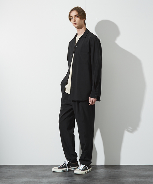 ABAHOUSE(アバハウス)の「【セットアップ対応】Vネック スキッパー シャツ / イージーケア / ストレッチ(シャツ/ブラウス・メンズ・ベージュ/ネイビー/ブラック・44/46/48)」の22枚目の写真