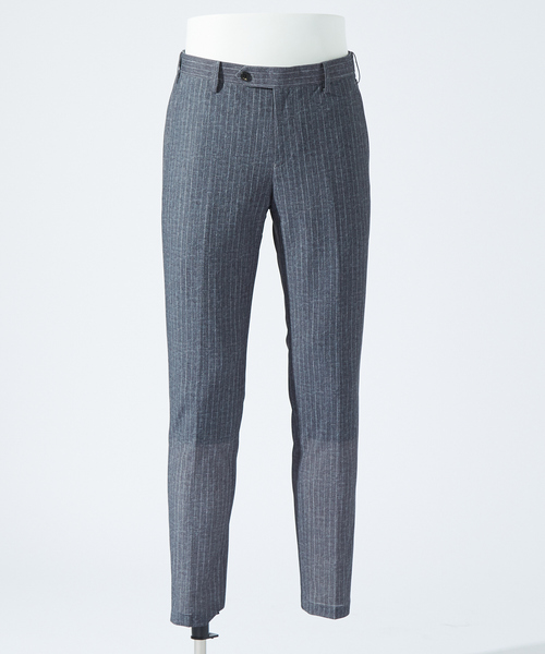 DESIGNWORKS（デザインワークス）の「【セットアップ対応】フェザートリコット メッシュ パンツ / ウォッシャブル / ストレッチ（スラックス・メンズ・ストライプ/ライトグレー/ダークネイビー・44/46/48/50/52）」の19枚目の写真