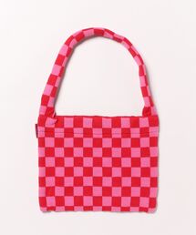 新品ショルダーバッグ レッド　赤チェック ショルダーバッグ（レッド/赤色系・チェック柄）ファッション