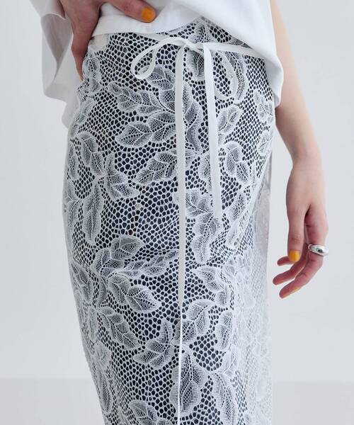 GALLEST（ギャレスト）の「レースチュールオーバースカート（スカート・レディース・ブラック/ホワイト・38）」の8枚目の写真