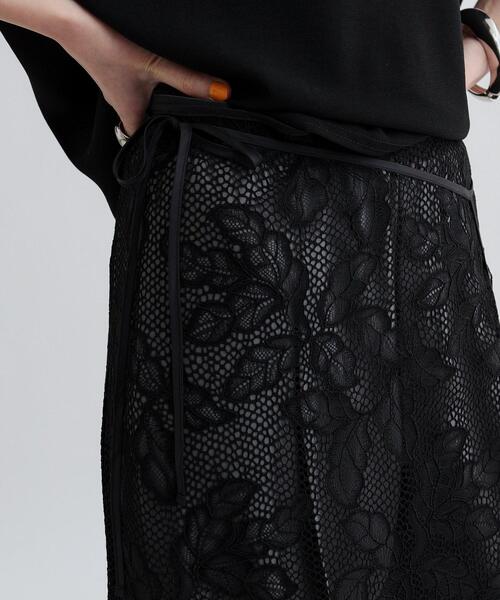 GALLEST（ギャレスト）の「レースチュールオーバースカート（スカート・レディース・ブラック/ホワイト・38）」の3枚目の写真