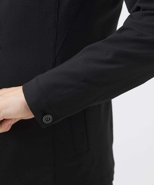 MK MICHEL KLEIN HOMME （エムケーミッシェルクランオム）の「【洗える / セットアップ対応】エコサッカーコンバーティブルジャケット（テーラードジャケット・メンズ・ネイビー/アイボリー/ブラック・46/48/51/44）」の11枚目の写真