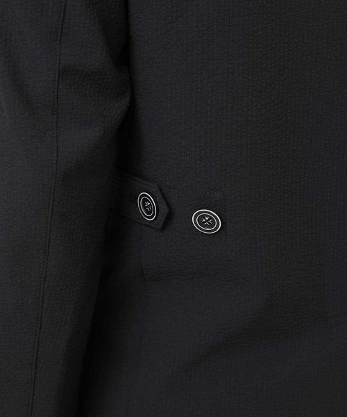 MK MICHEL KLEIN HOMME （エムケーミッシェルクランオム）の「【洗える / セットアップ対応】エコサッカーコンバーティブルジャケット（テーラードジャケット・メンズ・ネイビー/アイボリー/ブラック・46/48/51/44）」の9枚目の写真