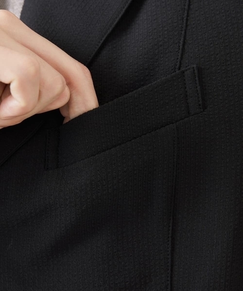 MK MICHEL KLEIN HOMME （エムケーミッシェルクランオム）の「【洗える / セットアップ対応】エコサッカーコンバーティブルジャケット（テーラードジャケット・メンズ・ネイビー/アイボリー/ブラック・46/48/51/44）」の8枚目の写真