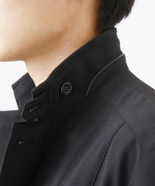 MK MICHEL KLEIN HOMME （エムケーミッシェルクランオム）の「【洗える / セットアップ対応】エコサッカーコンバーティブルジャケット（テーラードジャケット・メンズ・ネイビー/アイボリー/ブラック・46/48/51/44）」の6枚目の写真