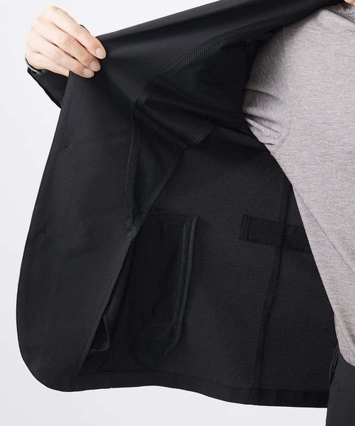 MK MICHEL KLEIN HOMME （エムケーミッシェルクランオム）の「【洗える / セットアップ対応】エコサッカーコンバーティブルジャケット（テーラードジャケット・メンズ・ネイビー/アイボリー/ブラック・46/48/51/44）」の5枚目の写真