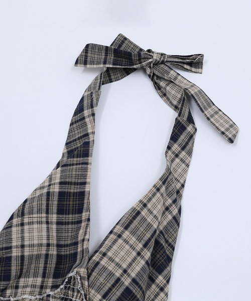 LAGUA GEM（ラグアジェム）の「HALTER NECK チェックワンピース