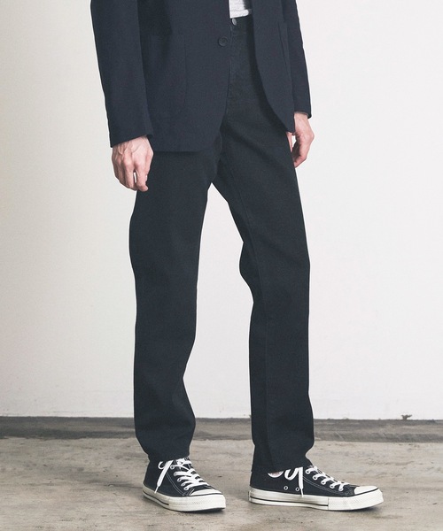 Magine（マージン）の「スリムテーパードデニム（デニムパンツ・メンズ・ブラック/ワンウォッシュ・マルチサイズ）」の2枚目の写真