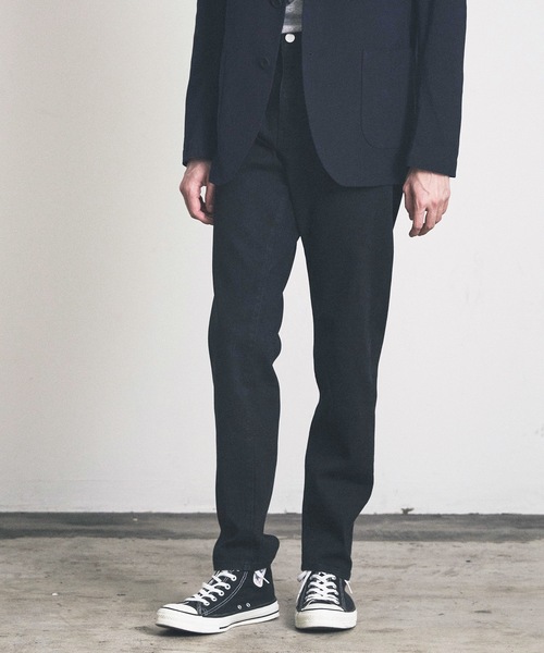 Magine（マージン）の「スリムテーパードデニム（デニムパンツ・メンズ・ブラック/ワンウォッシュ・マルチサイズ）」の4枚目の写真