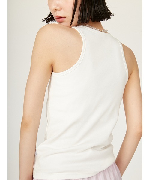 emmi(エミ)の「カップ付きアメスリタンクトップ(Tシャツ/カットソー・レディース・ホワイト/ライトグレー/ブラック・FREE)」の7枚目の写真