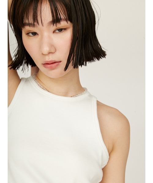 emmi(エミ)の「カップ付きアメスリタンクトップ(Tシャツ/カットソー・レディース・ホワイト/ライトグレー/ブラック・FREE)」の9枚目の写真