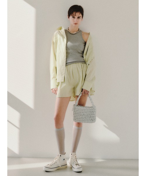 emmi(エミ)の「カップ付きアメスリタンクトップ(Tシャツ/カットソー・レディース・ホワイト/ライトグレー/ブラック・FREE)」の5枚目の写真