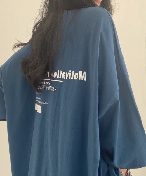 Teem Store(チームストア)の「オーバーサイズ英文字Tシャツ(Tシャツ/カットソー・レディース・ブルー/ライトグレー/ホワイト・M/L)」の20枚目の写真