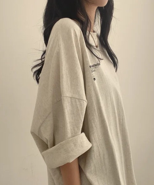 Teem Store(チームストア)の「オーバーサイズ英文字Tシャツ(Tシャツ/カットソー・レディース・ブルー/ライトグレー/ホワイト・M/L)」の13枚目の写真
