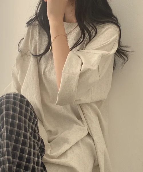 Teem Store(チームストア)の「オーバーサイズ英文字Tシャツ(Tシャツ/カットソー・レディース・ブルー/ライトグレー/ホワイト・M/L)」の12枚目の写真