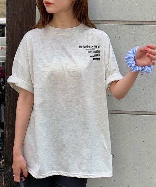 Teem Store(チームストア)の「オーバーサイズ英文字Tシャツ(Tシャツ/カットソー・レディース・ブルー/ライトグレー/ホワイト・M/L)」の21枚目の写真